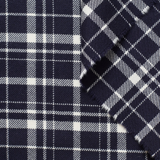 T22M00964 | Checked Virgin Wool Drap