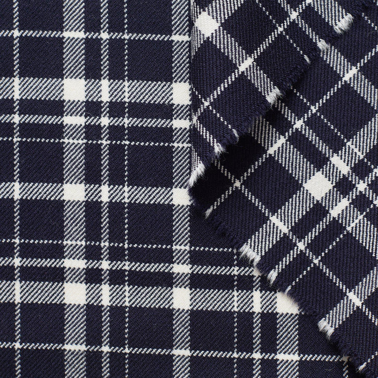 t22m00964 | Drap de Laine Vierge à Carreaux - vue 3