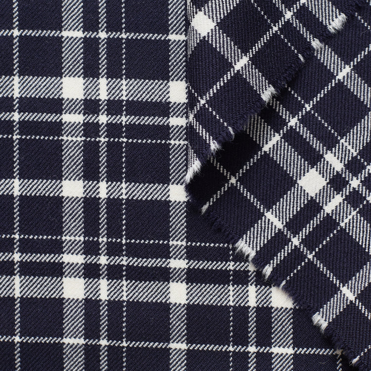 t22m00964 | Drap de Laine Vierge à Carreaux - vue 1