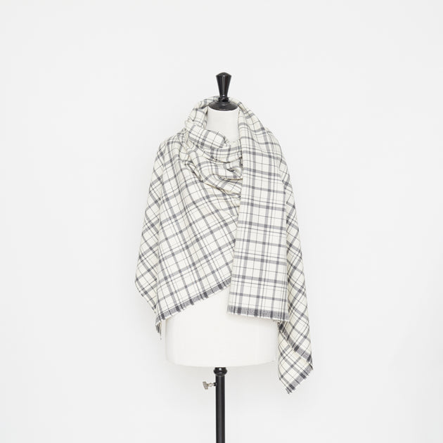T22M00964 | Checked Virgin Wool Drap