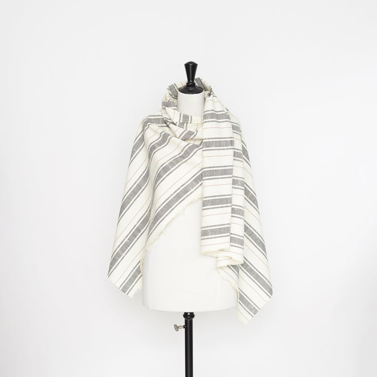 T22M00973 | Irregular Silk Striped Canvas - view 2
