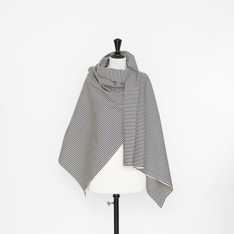 T22M00975 | Linen &amp; Silk Striped Ottoman - view 2