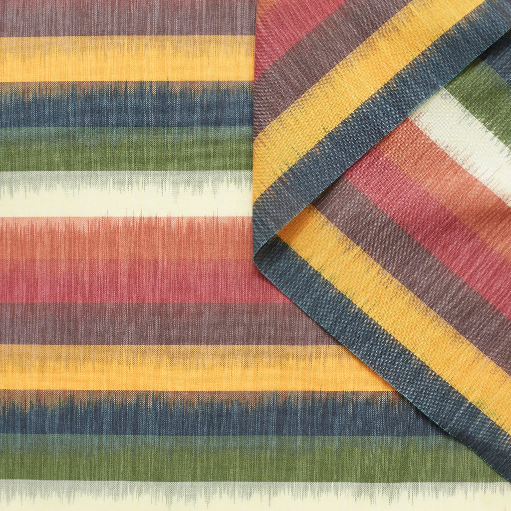 T22M00982 | Multicolor Blurry Stripe Cotton Canvas