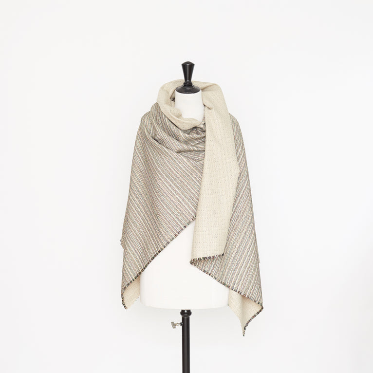 T22M00983 | Multicolor Lurex Striped Canvas - view 2