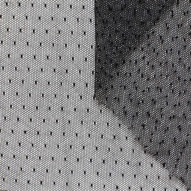 T22N01256 | Polka Dots Cotton Tulle - view 1