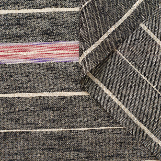 T22N01276 | Silk & Linen Striped Tweed