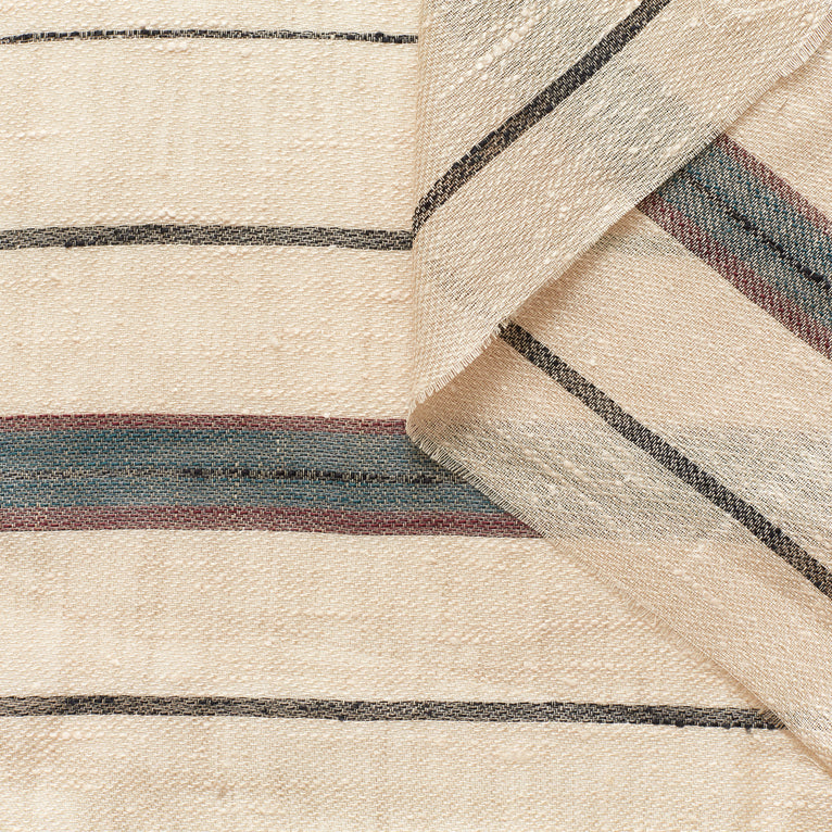 T22N01276 | Silk &amp; Linen Striped Tweed - view 3