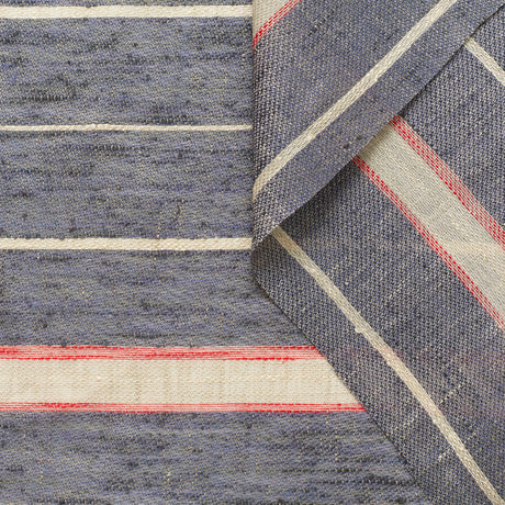 T22N01276 | Silk & Linen Striped Tweed