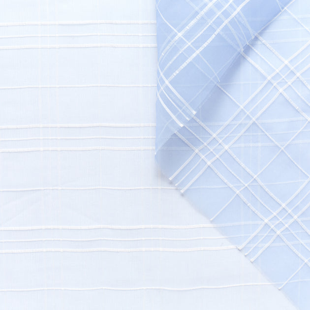 T22N01299 | Checked Silk Organza