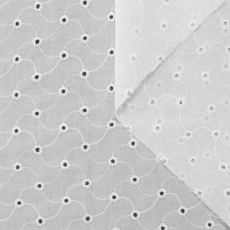 T22V03322 | Broderie Anglaise On Cotton Voile - view 1