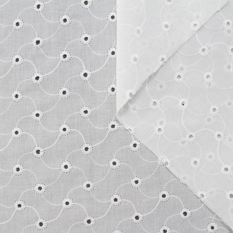 T22V03322 | Broderie Anglaise On Cotton Voile - view 1