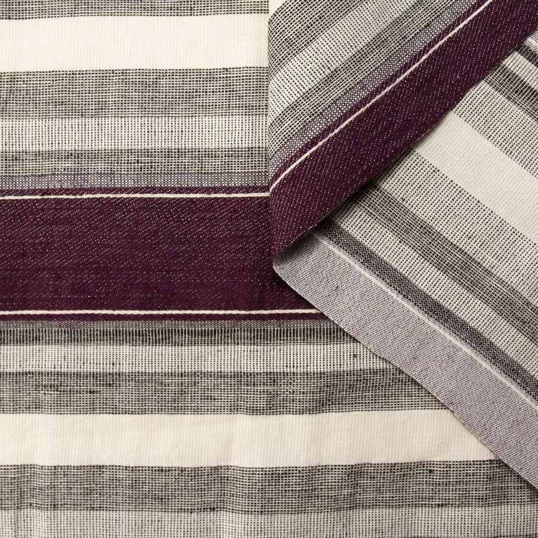t22v03375 | Toile de Lin &amp; Coton Rayée - vue 1