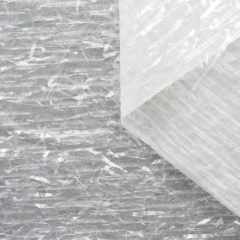 T22W03562 | Silk Organza with Transparent Fringes - view 1