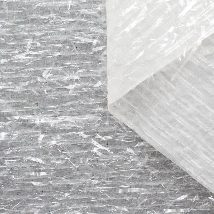 T22W03562 | Silk Organza with Transparent Fringes - view 1