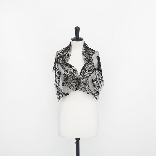 T22W03587 | Floral Wavy Band Lace 32cm