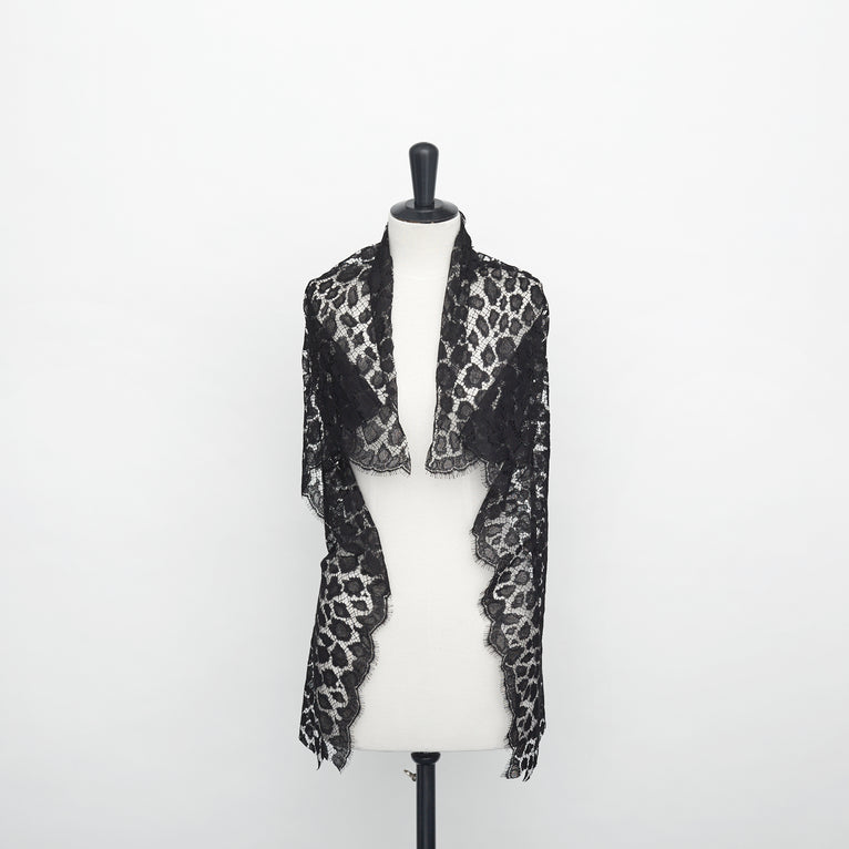 T22W03591 | Scalloped Leopard Lace 88cm - view 2