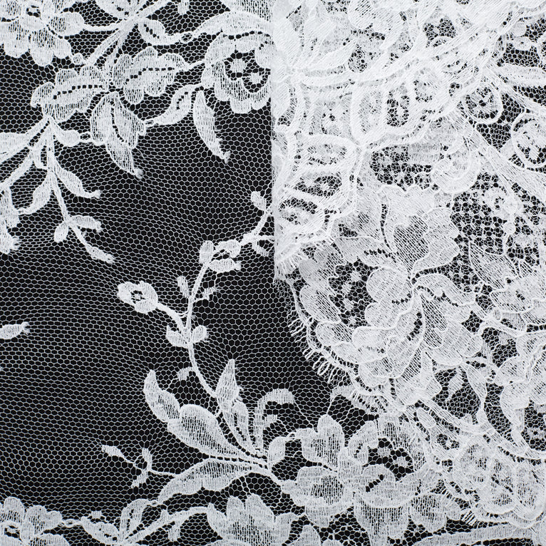 T22W03612 | Scalloped Floral Lace 65cm - view 1