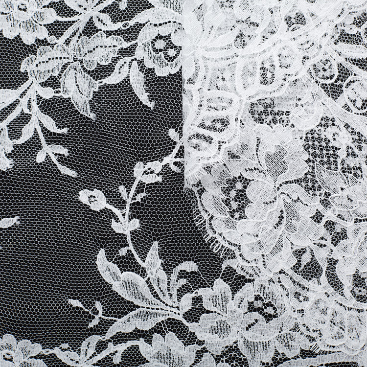 T22W03612 | Scalloped Floral Lace 65cm - view 1