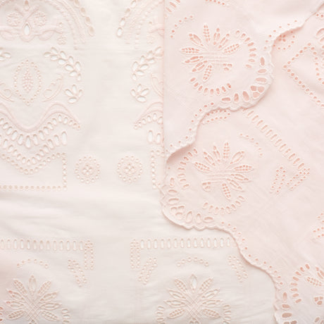T22X03694 | Broderie Anglaise On Cotton Panel 130cm