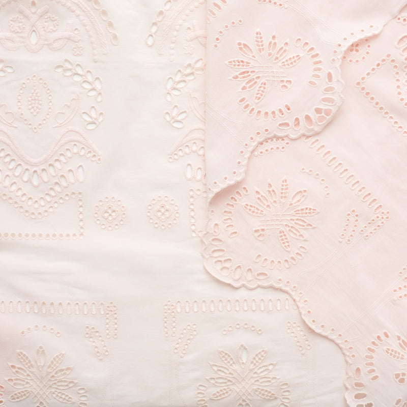 T22X03694 | Broderie Anglaise On Cotton Panel 130cm