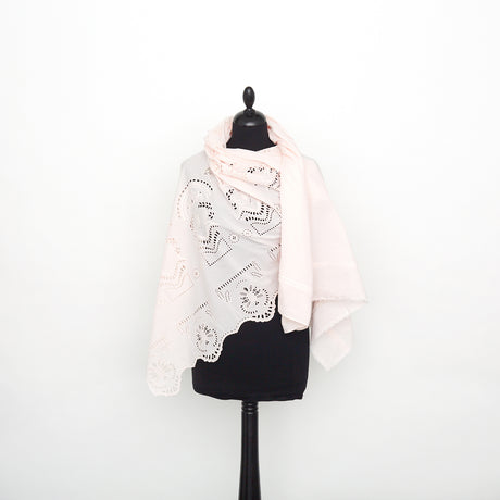  Broderie Anglaise On Cotton Panel 130cm