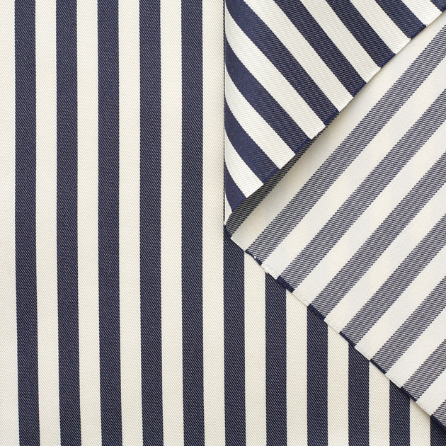 T22Z03922 | Striped Silk & Cotton Denim