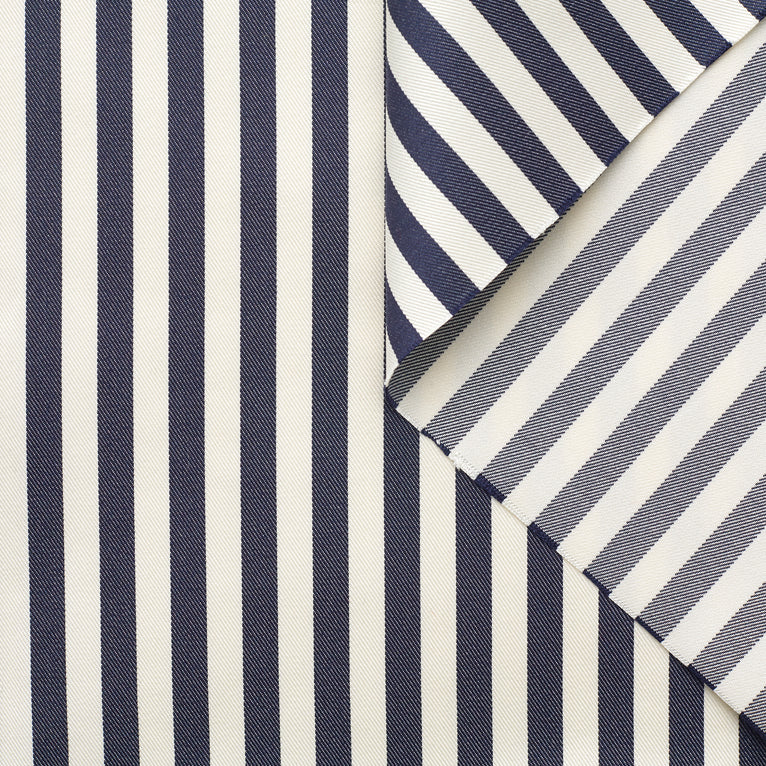 T22Z03922 | Striped Silk &amp; Cotton Denim - view 1