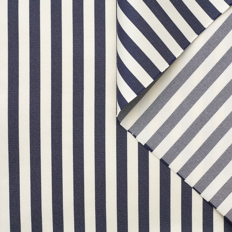 T22Z03922 | Striped Silk &amp; Cotton Denim - view 1