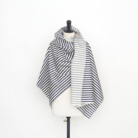  Denim De Soie Et Coton Rayé