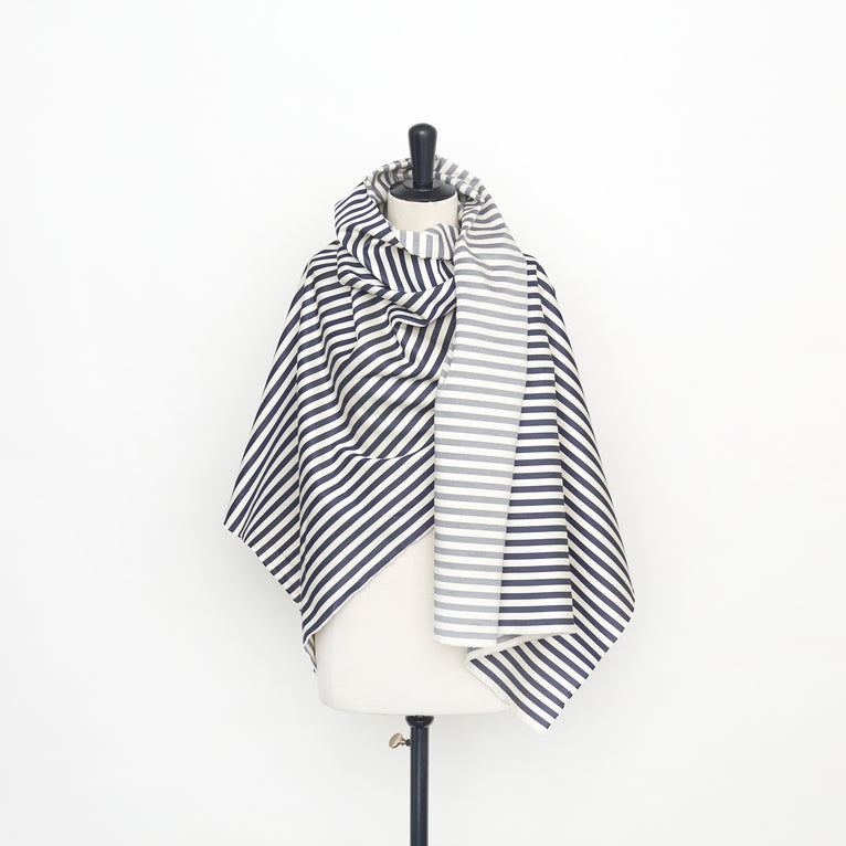 T22Z03922 | Striped Silk &amp; Cotton Denim - view 2