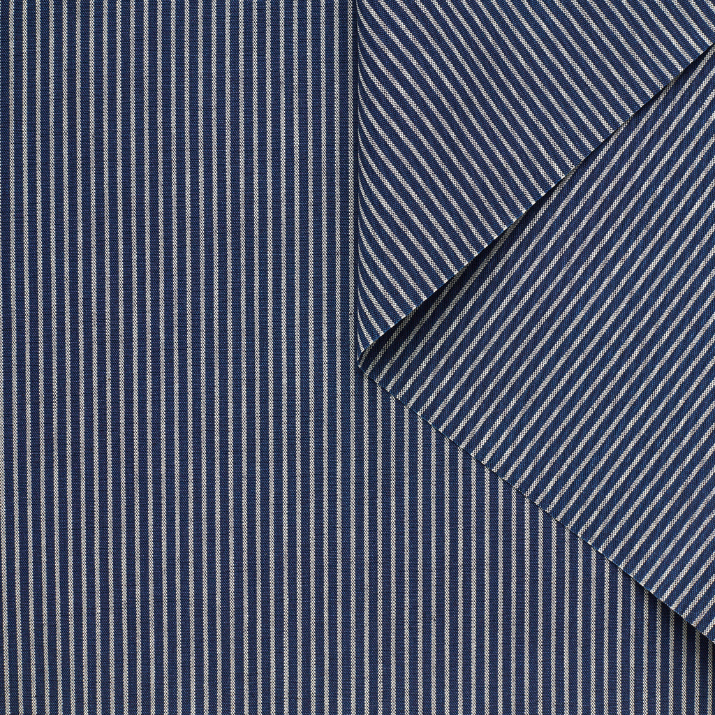 T23B04511 | Striped Cotton Chambray