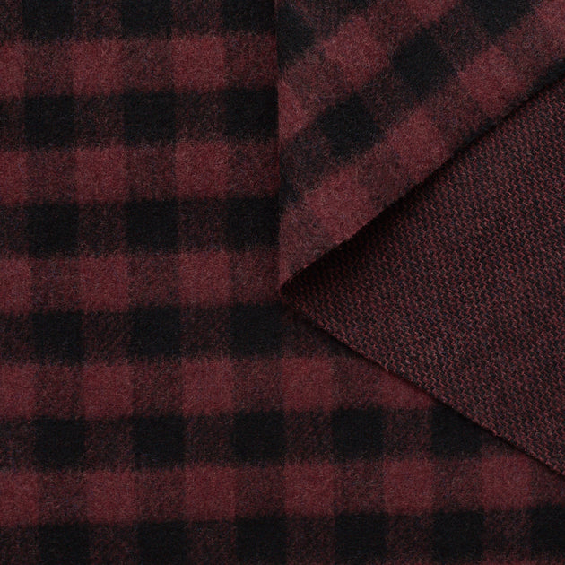 T23K04214 | Gingham Hairy Wool Drap