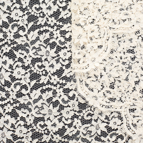 t23m04345 | Dentelle En CotonFlorale Festonnée