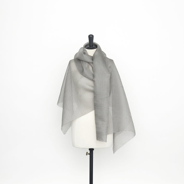 T23M04351 | Checked Silk Gauze - view 2