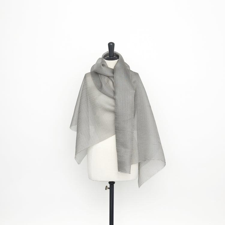 T23M04351 | Checked Silk Gauze - view 2