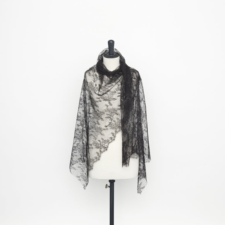 T23M04354 | Scalloped Flowers Chantilly Lace - view 3