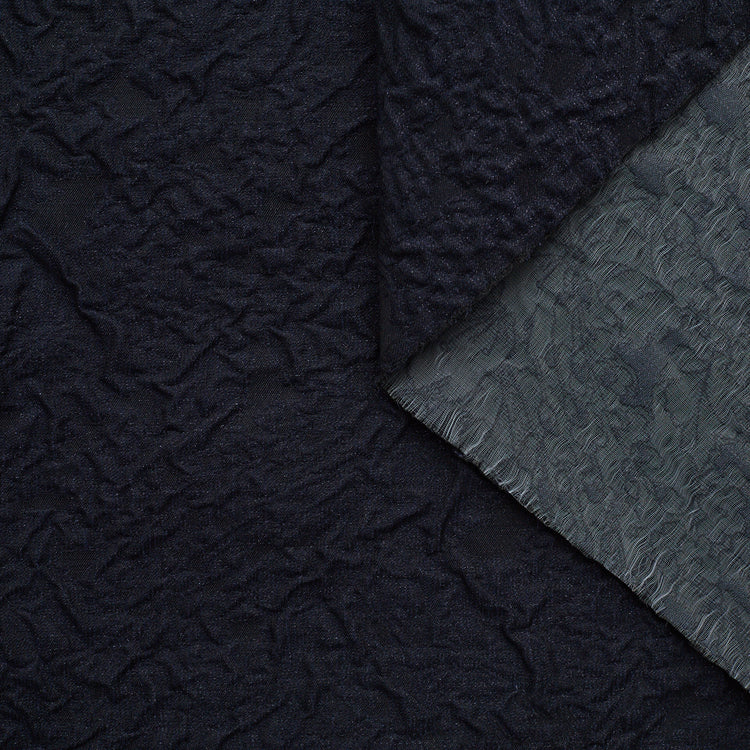 t23m04356 | Jacquard Cloqué en Denim - vue 1
