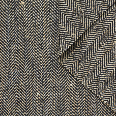 T23M04378 | Herringbone Wool & Silk Drap