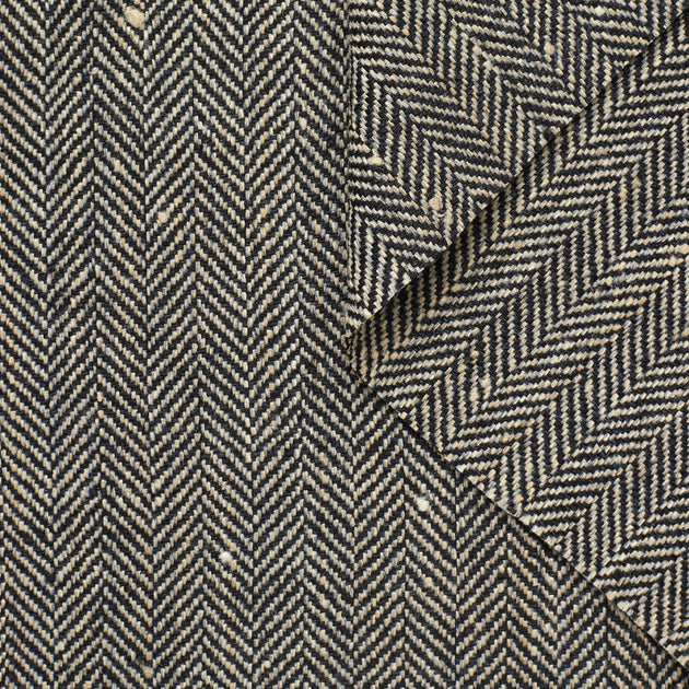 T23M04378 | Herringbone Wool & Silk Drap