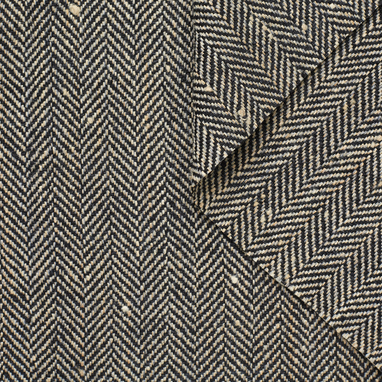 T23M04378 | Herringbone Wool &amp; Silk Drap - view 1