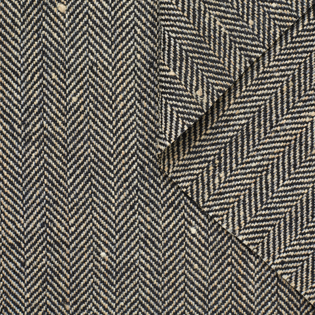 T23M04378 | Herringbone Wool & Silk Drap