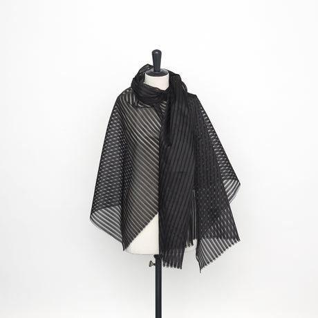  Sheer Striped Silk Organza