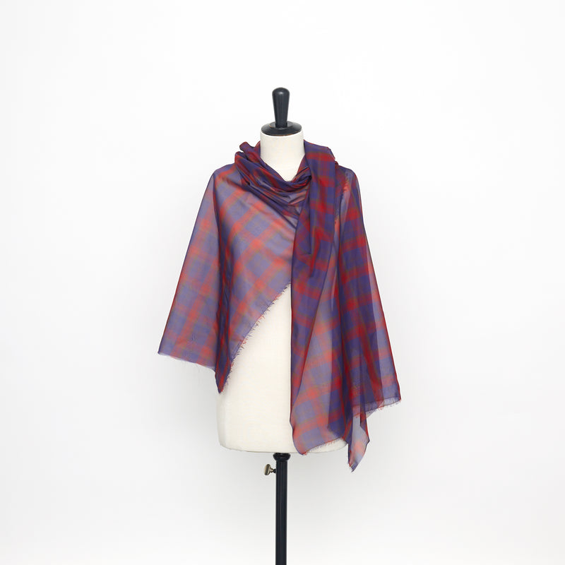 T23M04436 | Fancy Checked Silk Voile