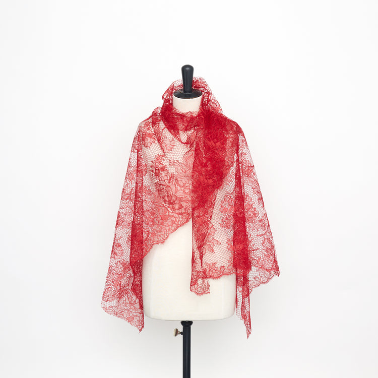 t23m04464 | Dentelle Fleurie Polyviscose Festonnée - vue 2